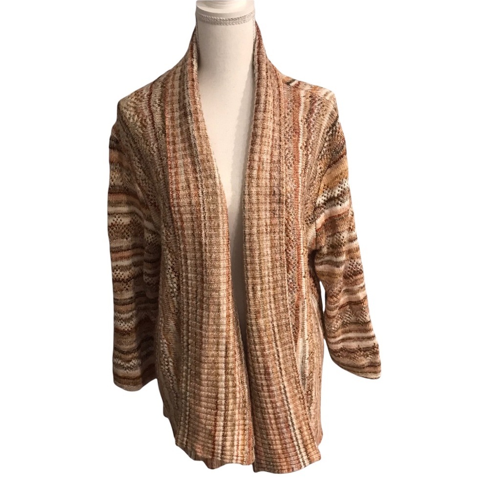 Alfred Dunner Chunky Boho Open Front Cardigan - image 1